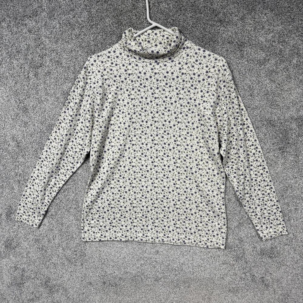 Vintage 90s Bobbie Brooks Top Large Boho Floral Ditsy Chic Cottagecore Layering